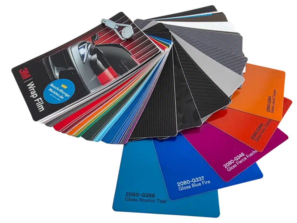 3M Farbpalette für Fahrzeugbeschriftung: Vielfalt für Event-Branding und professionelle Folierung. Jetzt Farbe wählen!