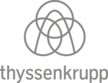 Thyssenkrupp Logo: Modernes Event-Branding durch professionelle Beschriftung für starke visuelle Präsenz und Corporate Identity.
