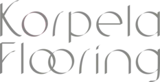 Korpela Flooring Logo. Professionelles Branding für Bodenbeläge, hochwertig und einprägsam. Perfekt für Event-Branding.