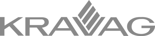 KRAVAG Logo Grafik. Professionelles Event-Branding & Venue-Branding mit hochwertiger Beschriftung für maximale Aufmerksamkeit.