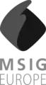 MSIG Europe Logo im modernen Design, ideal für Event-Branding und professionelle Außenwerbung im Bereich Venue-Branding.
